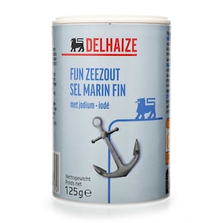 Delhaize | Sel marin | Fin | Iodé 125 gr