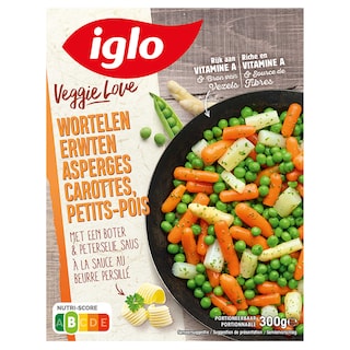Iglo | Veggie Love | Carottes | Petits pois | Asperges 