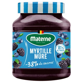 Materne | Fruit à tartiner | Mure | Myrtille 335 gr
