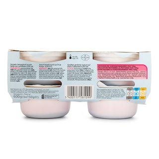 Delhaize | Yoghurt | Griekse stijl | Vol | Aardbei 4 x 150 gr