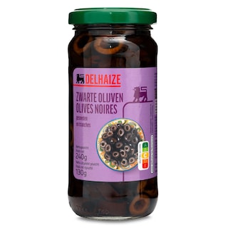 Delhaize | Olijven | Zwarte | Gesneden 
