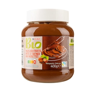 Delhaize | Bio | Pâte à tartiner | Noisettes/Cacao | Bio | FT 