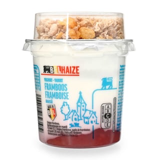 Delhaize | Yoghurt | Framboos | Granen 163 gr