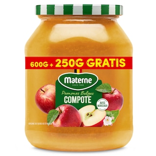 Materne | Compote | Pommes | Morc | Boc | 600G+250G 850 gr
