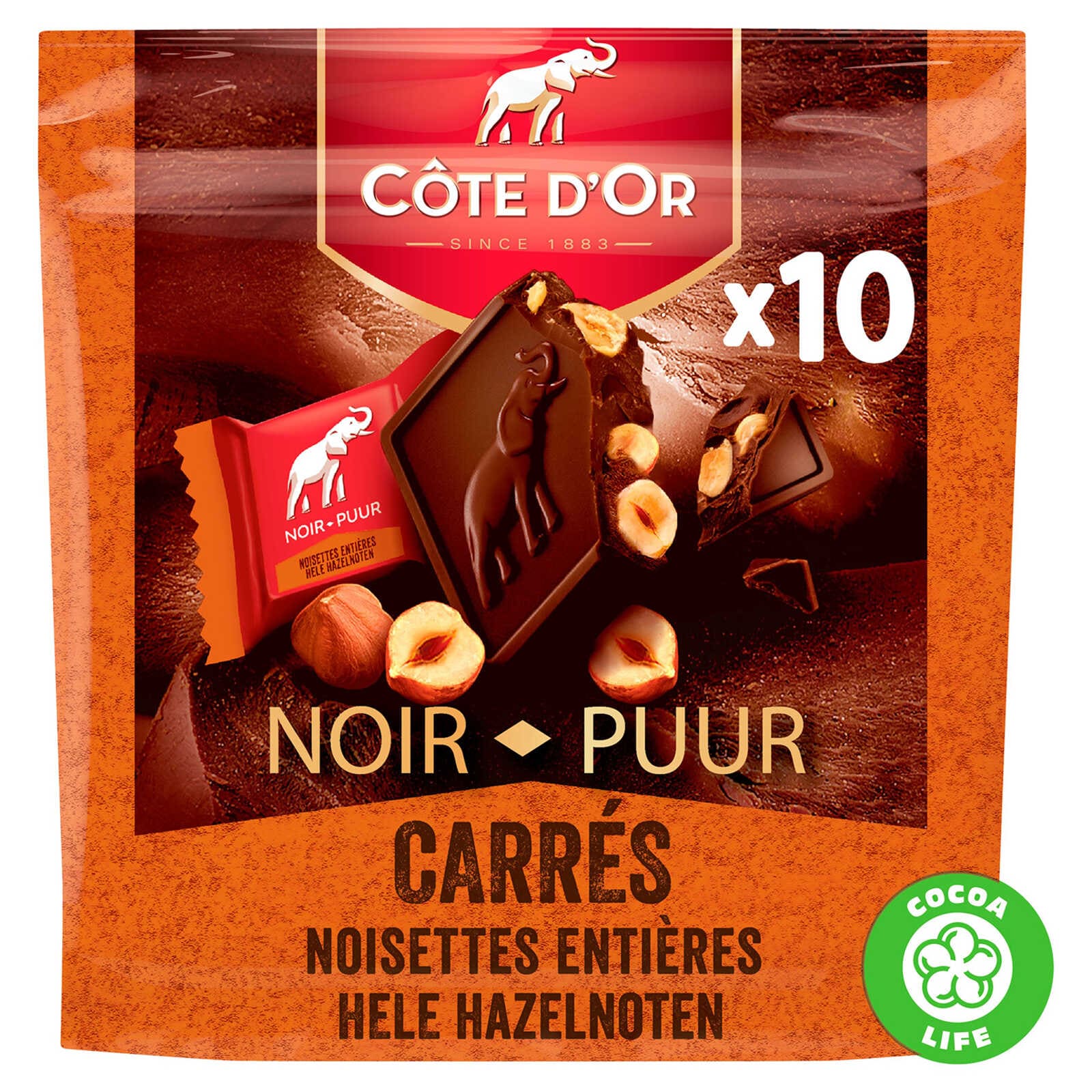 Côte d'Or Pralines | Carré | Pure Chocolade | Noten