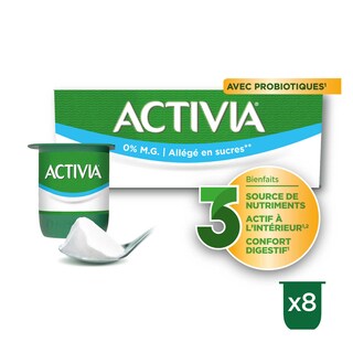 Activia | Yoghurt | Natuur| 0% v.g. | Probiotica 8 x 125 gr