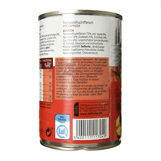 Delhaize | Tomaten | Vlees | Groenten | Blik 400 gr