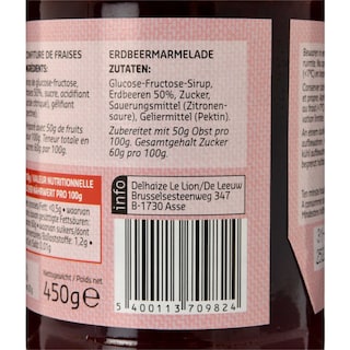 Delhaize | Aardbeiconfituur 450 gr