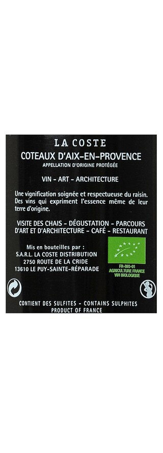 France - Frankrijk | Midi  - Côtes de Provence | La Coste 1ere Cuvée 15 Rood | Bio 