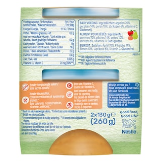 Nestlé | Baby Fruit | Fruit | Appel Peer Perzik | Baby | 6 maanden 