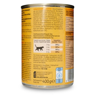 Delhaize | Aliment chat | Terrine | Poulet 400 gr