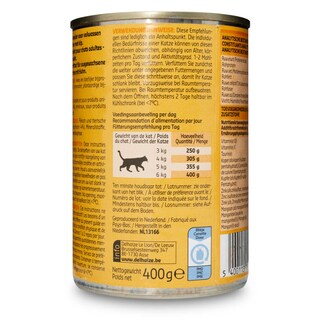 Delhaize | Aliment chat | Terrine | Poulet 