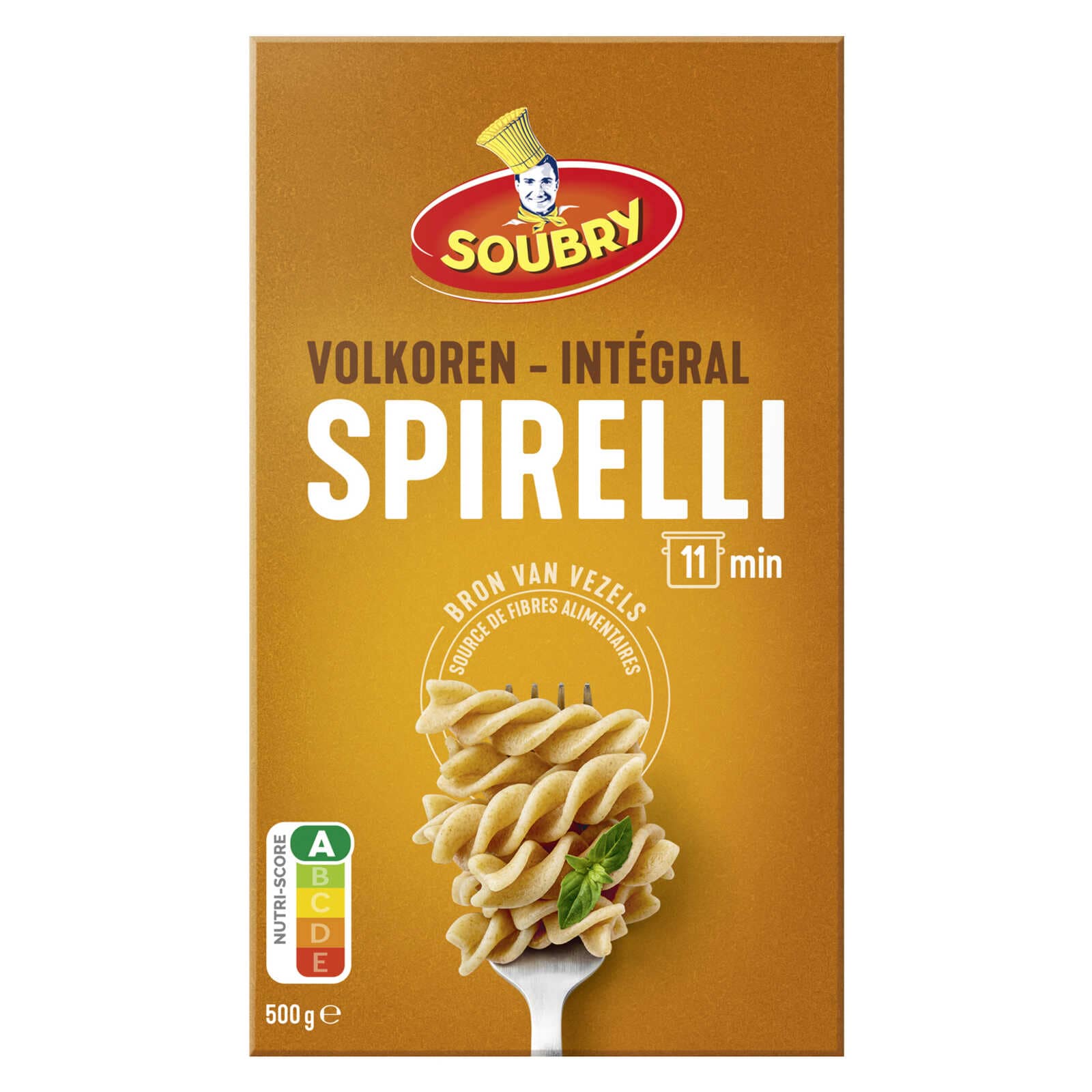 Soubry Pasta | Spirelli | Volkoren
