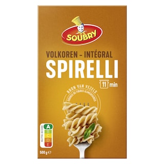 Soubry | Pâtes | Spirelli | Blé entier 