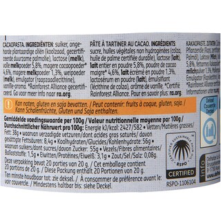 Delhaize | Smeerpasta | Melk Chocolade 400 gr