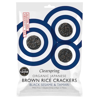 Clearspring | Snack | Cracker riz | Sesame | Bio 