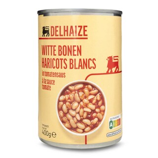 Delhaize | Haricots | Blancs | Sauce tomate 400 gr