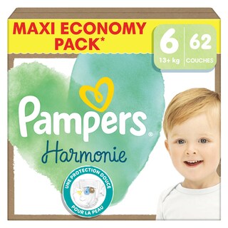Pampers | Harmonie | Langes | Taille 6 | Maxi Pack 62 pc