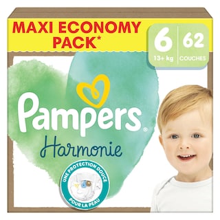 Pampers | Harmonie | Langes | Taille 6 | Maxi Pack 62 pc