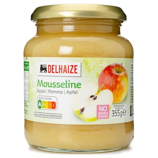Delhaize | Mousseline | Pommes | Sans sucre ajouté 355 gr