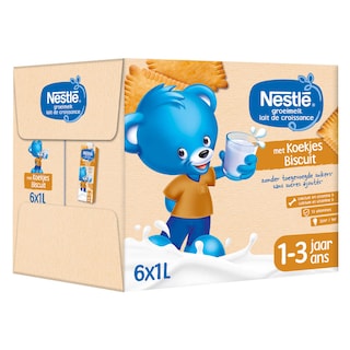 Nestlé | Groeimelk | Vloeibaar | Koekjes | 1+ 6 x 1 l