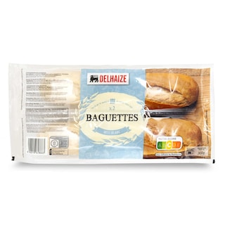 Delhaize | Baguette | Blanc | 2 pièces 2 x 150 gr