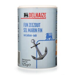 Delhaize | Zeezout | Fijn | Jodium 125 gr