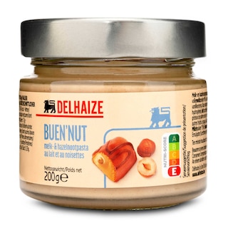 Delhaize | Smeerpasta | Buen'nut | melk & hazelnoten 