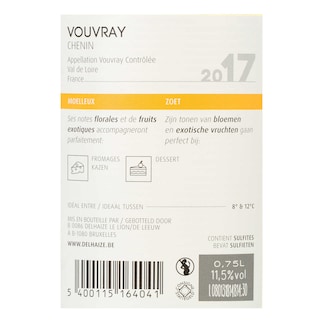 France - Frankrijk | Loire | Vouvray Wit | 1/2 Sec 