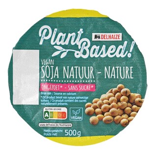 Delhaize | Plant-Based | Yoghourt | Soja | Naturel | Ongezoet 