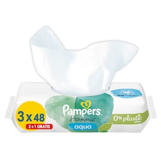 Pampers | Harmonie | Lingettes | Aqua | 2+1 Gratuit 