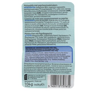 Delhaize | Maiswafels | Paprika 4 x 26 gr