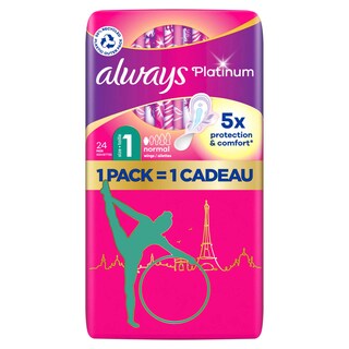Always | Platinium | Serviettes | Normal | Ailettes | 2pack 