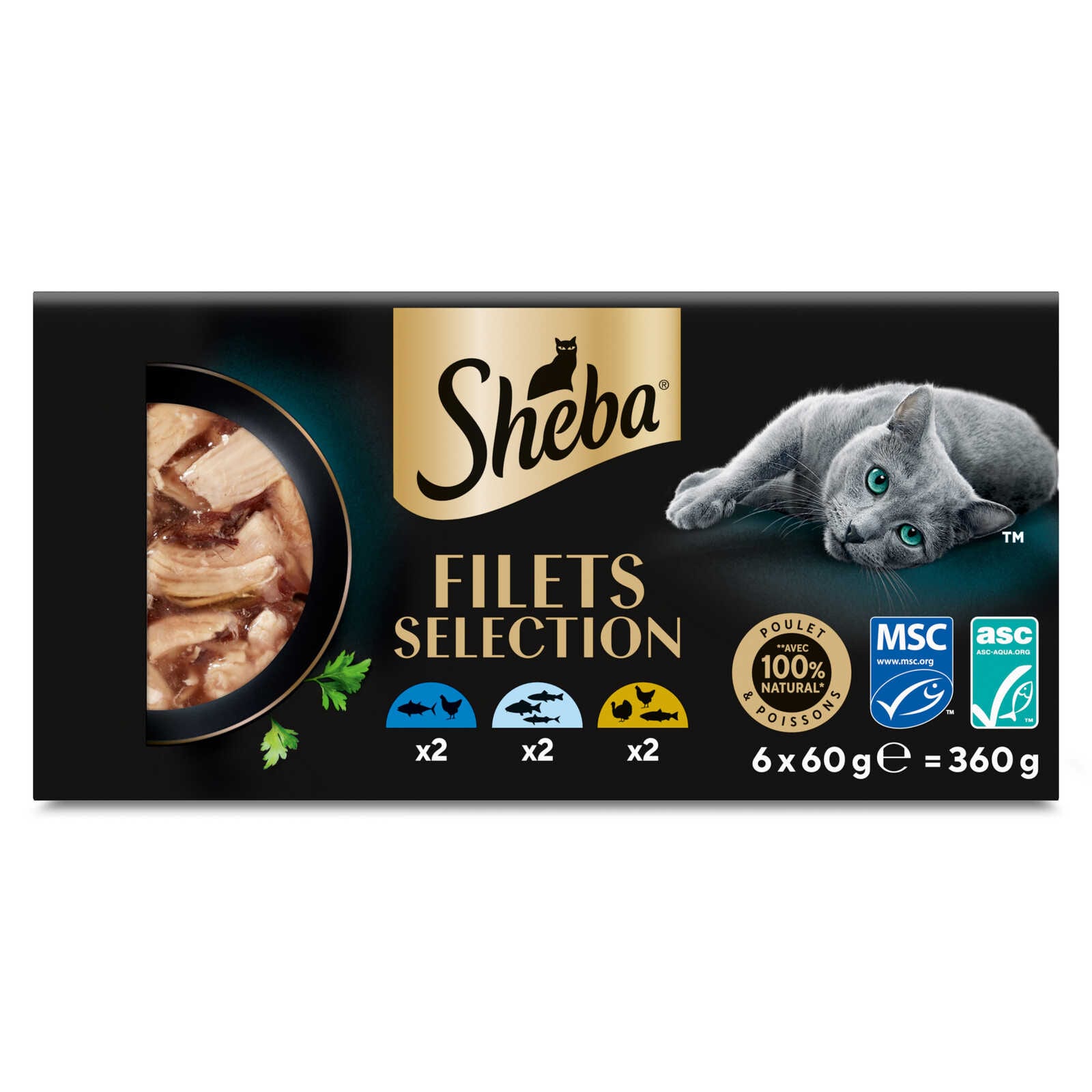 Sheba Kattenvoeding | Filets | Witte vis & gevoeg