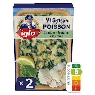 Visgratin | Spinazie met Roomsaus