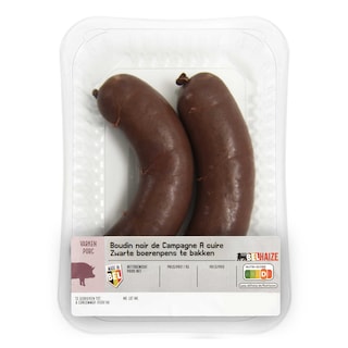 Delhaize | Boudins de campagne | Noir +/- 240 gr