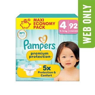 Pampers | Premium Protection | Luiers | Maat 4 | Maxi Pack 92 st