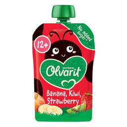 Olvarit | Knijpzakje | Aardbei Banaan Kiwi Appel | 12M 