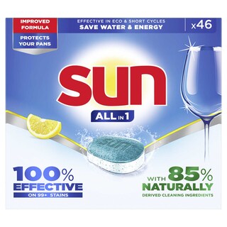 Sun | 46 Vaatwascapsules | AIO | Lemon | 46 st