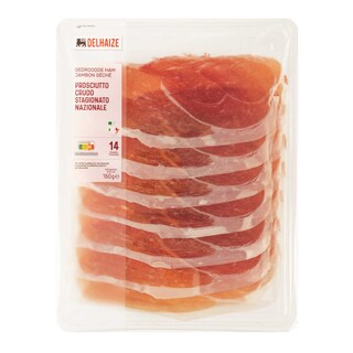 Delhaize | Prosciutto crudo Nazionale | Tranches 160 gr