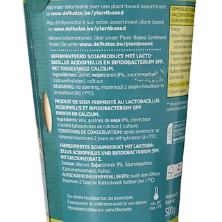 Delhaize | Plant-Based | Yoghourt | Soja | Naturel | Ongezoet 