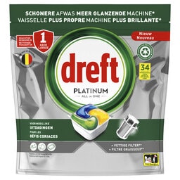 Dreft | Platinum All in One | Capsules lave-vaisselle | Citron 