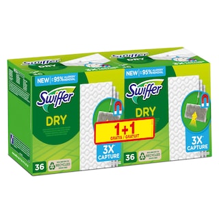 Swiffer | 36ct | 3D floor dry | Refill | +36ct gratui 