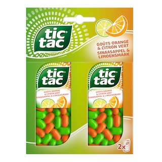 Tic Tac | Pastille | Citron vert | Orange | Duopack 