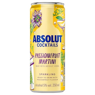 Absolut | Kan | Wodka | Passievrucht/Martini 25 cl