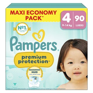 Pampers | Premium Protection | Langes | Taille 4 | Maxi Pack 90 pc