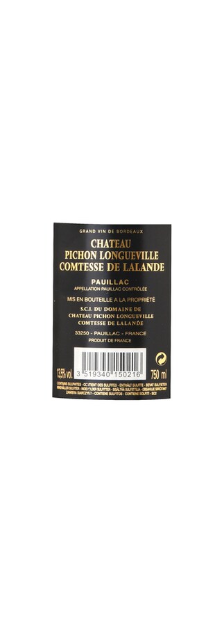 Chateau Pichon Longueville | Comtesse de Lalande | Pauillac Grand Cru Classé | 2015 