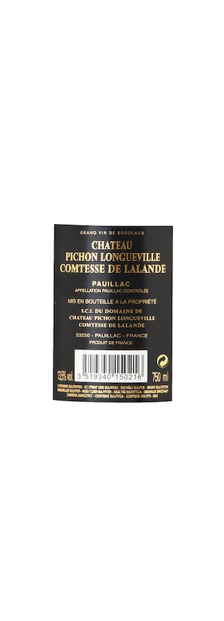 Chateau Pichon Longueville | Comtesse de Lalande | Pauillac Grand Cru Classé | 2015 