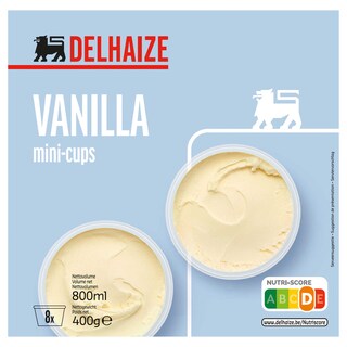 Delhaize | Mini cups | Crème  glacée | Vanille 8 x 10 cl