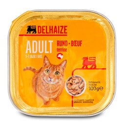 Delhaize | Aliment chat | Terrine| Boeuf 